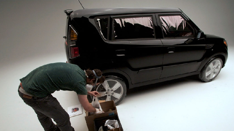 Illustration for article titled Kia Soul Graffitized With Aqua Teen Hunger Force Characters